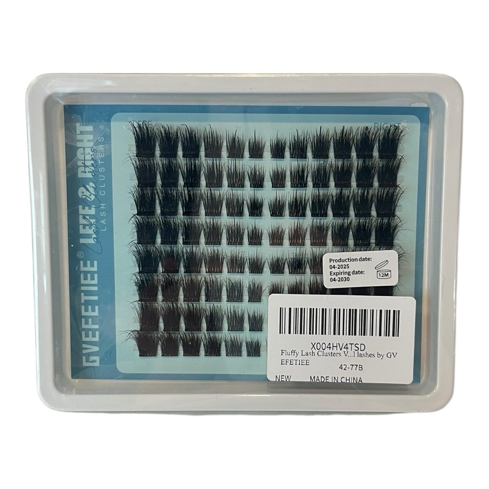 GVEFETIE Fluffy Lash Clusters 96 Individual Lashes Extensions Left Right